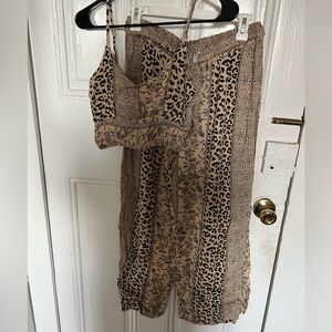 Japna Leopard Print matching set in Tan and Black